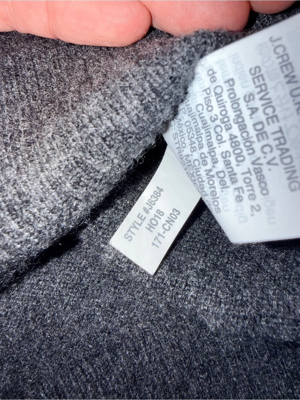 J. Crew Men’s Crewneck Sweater in Dark Charcoal - !00% Cashmere